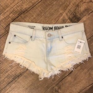 Volcom TTT Micro Bleached Denim Cutoff Short